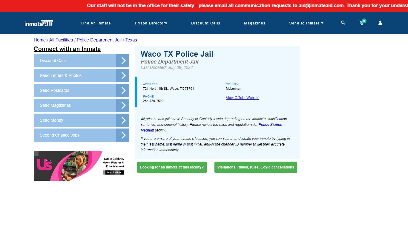 Waco TX Police Jail & Inmate Search - Waco, TX