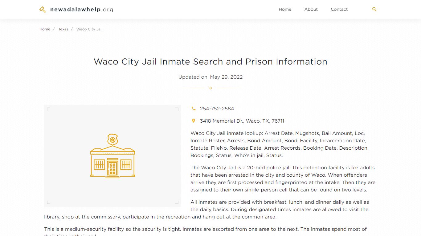 Waco City Jail Inmate Search, Visitation, Phone no ...